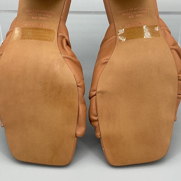 NEW Open Edit Women’s Cora Block Heel Mules Tan Size 5M - Picture 10 of 10